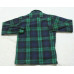 Plaid Dress Shirt Medium Cotton Long Sleeve Button Up Top Green Black Mans 1-278