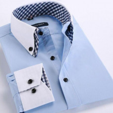 New Mens Dress Shirts Formal Solid Luxury Business Designer Long Sleeves Shirts