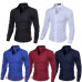 Men's Luxury Casual Formal Shirt Long Sleeve Slim Fit Business Dress Shirts Tops