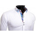 Mens Italian Design Shirt Casual Formal Classic Collar Slim Fit White Blue Pink