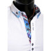 Mens Italian Design Shirt Casual Formal Classic Collar Slim Fit White Blue Pink