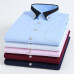 Mens Dress Shirts Formal No Ironing Elastic Long Sleeves Business Casual Shirts