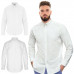 Mens White Shirts Long Sleeve Oxford Cotton Slim Fit Smart Business Button Down