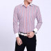 Mens Long Sleeves Shirts French Cuff Slim Striped Dress Formal Cufflinks Shirts