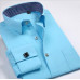 Mens Long Sleeves Shirts Dress Slim Fit French Cuff Formal With Cufflinks Shirts