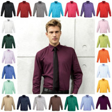 Mens Long Sleeve Shirt Business Work Smart Formal Casual Dress Shirt 24 Colours