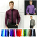 Mens Long Sleeve Shirt Business Work Smart Formal Casual Dress Shirt 24 Colours