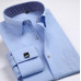 Mens Long Sleeves Shirts Dress Slim Fit French Cuff Formal With Cufflinks Shirts