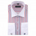 Luxury Men's Dress Shirts Long Sleeve French Cuff  Business Casual Striped Shirt