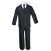 6pc Baby Toddler Formal Wedding Black  Boys Suits Choose an extra Bow Tie S-8