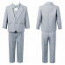 5 Piece Baby Boys Suit Set Kids Blazer Pants Outfit Casual Wedding Party Clothes