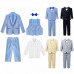 5 Piece Baby Boys Suit Set Kids Blazer Pants Outfit Casual Wedding Party Clothes