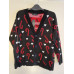 New Womens Christmas Cardigan Xmas V Neck Knitted Festive Long Sleeve