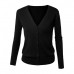 Women V-Neck Button Up Cardigan Ladies Jumper Sizes 6 8 10 12 14 16 18 20