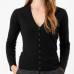 Women V-Neck Button Up Cardigan Ladies Jumper Sizes 6 8 10 12 14 16 18 20